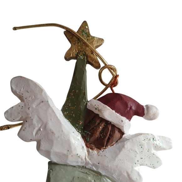 Kurt Adler Christmas Ornament Angel Carrying Christmas Tree Angel Heights - Picture 5 of 13
